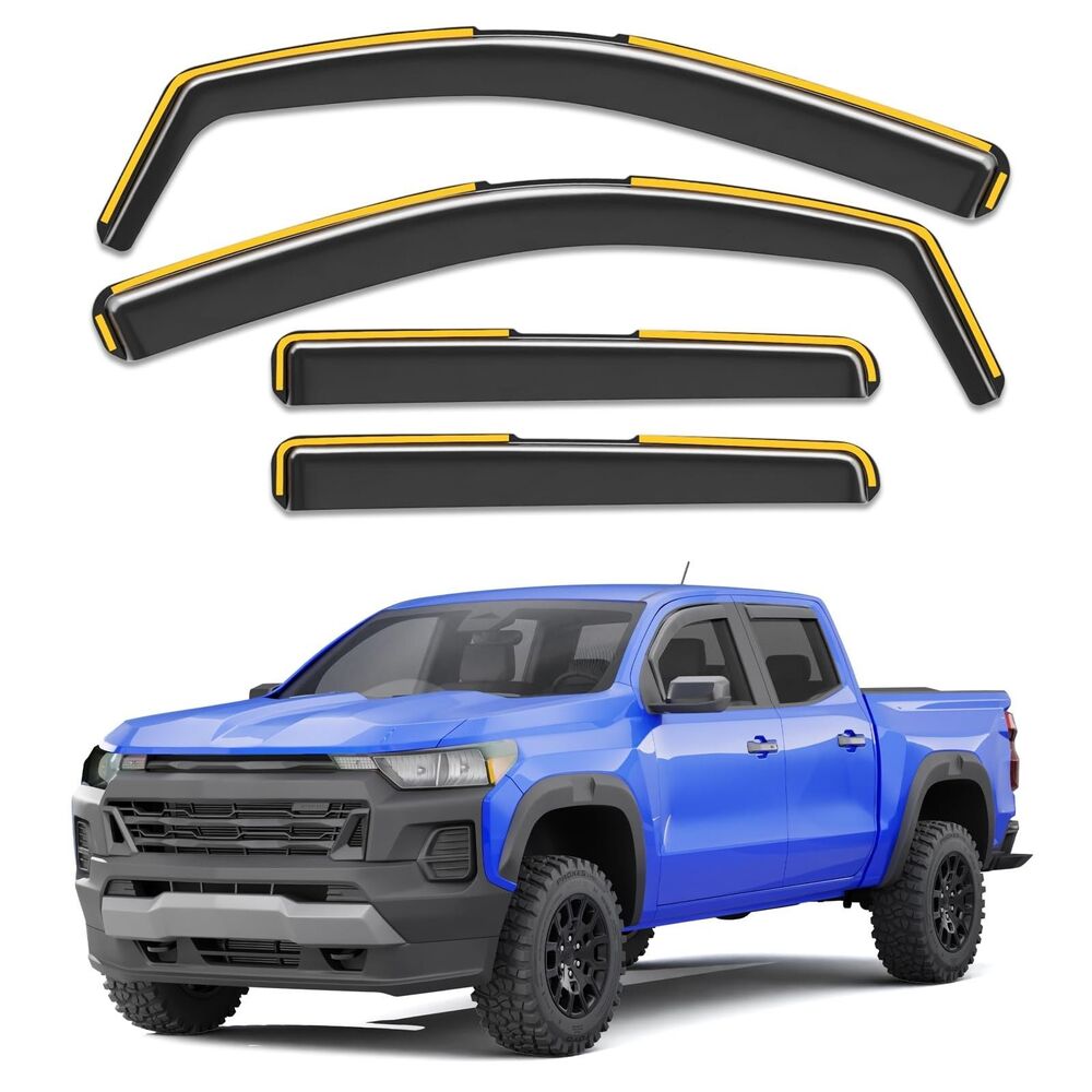 Side Window Visor Deflector Visor Trim Cover For 2023-2025 Chevy Colorado GMC